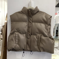 L&NEY Taupe Puffer Vest