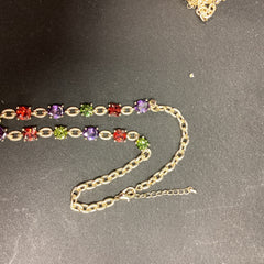 Gold necklace with Gems