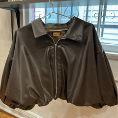 Love Highlight Puff Leather Jacket