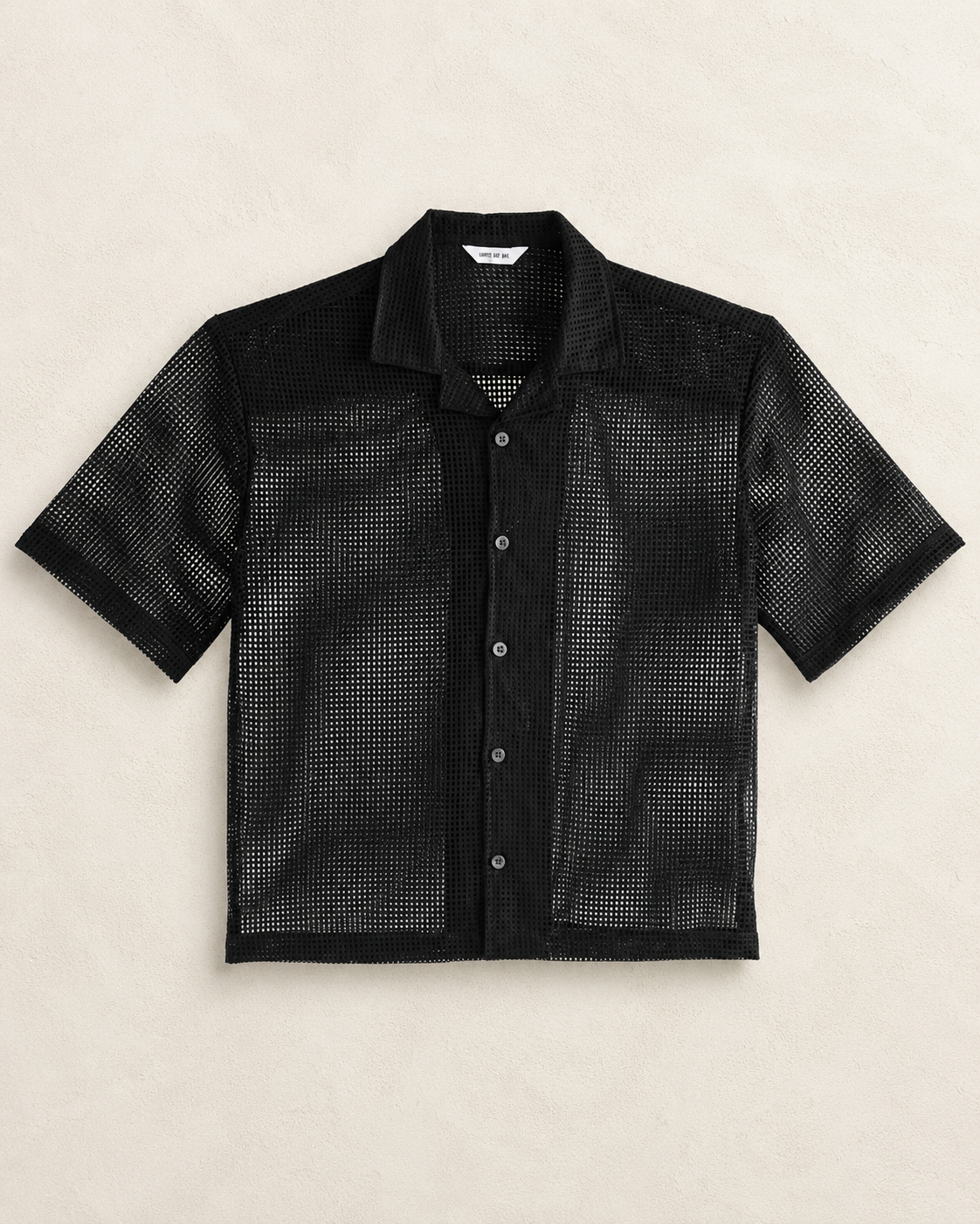 mode of one black mesh top