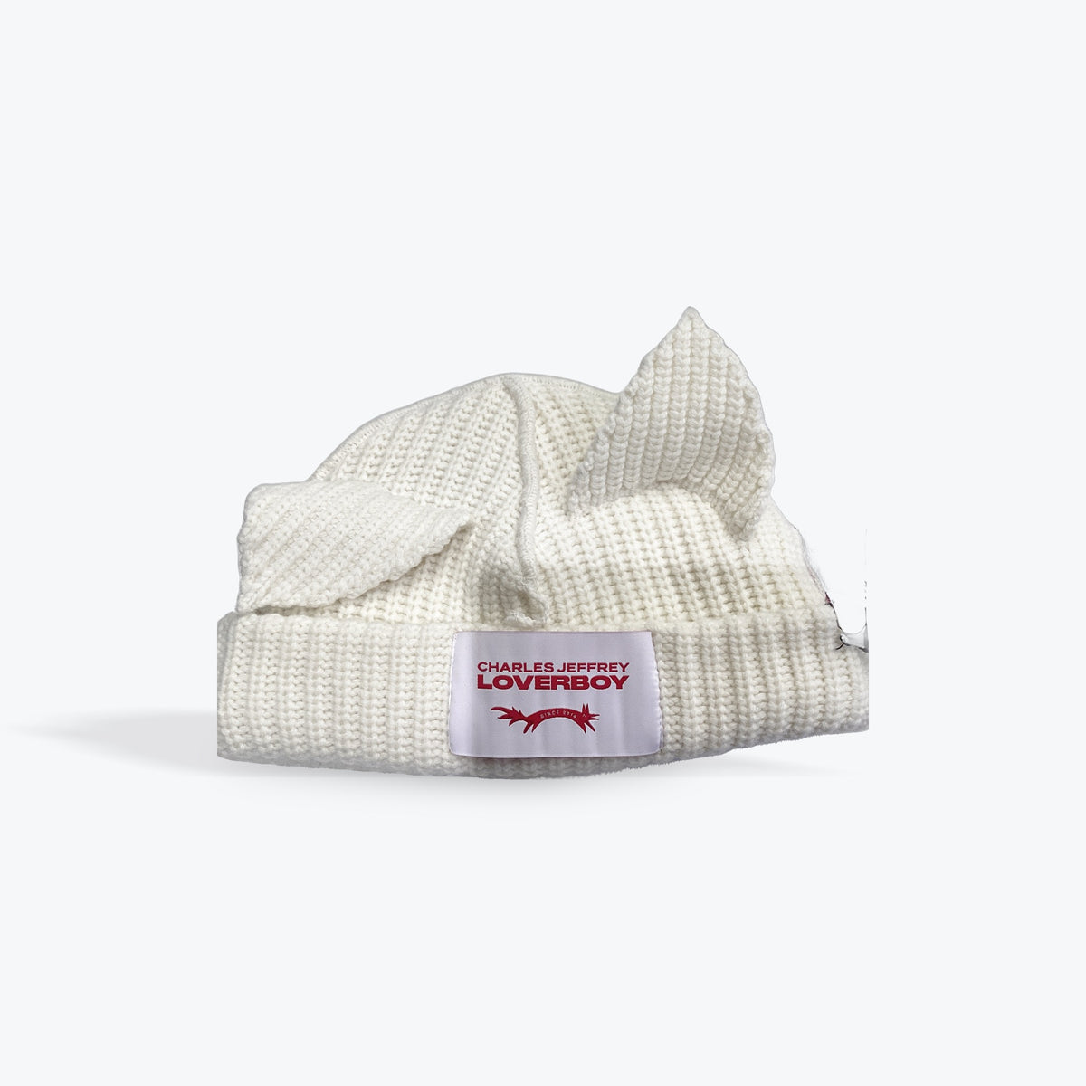 Loverboy chunky ears beanie (cream/blk)
