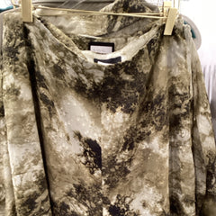 The Sang Green Abstract Print Wide Leg Pants