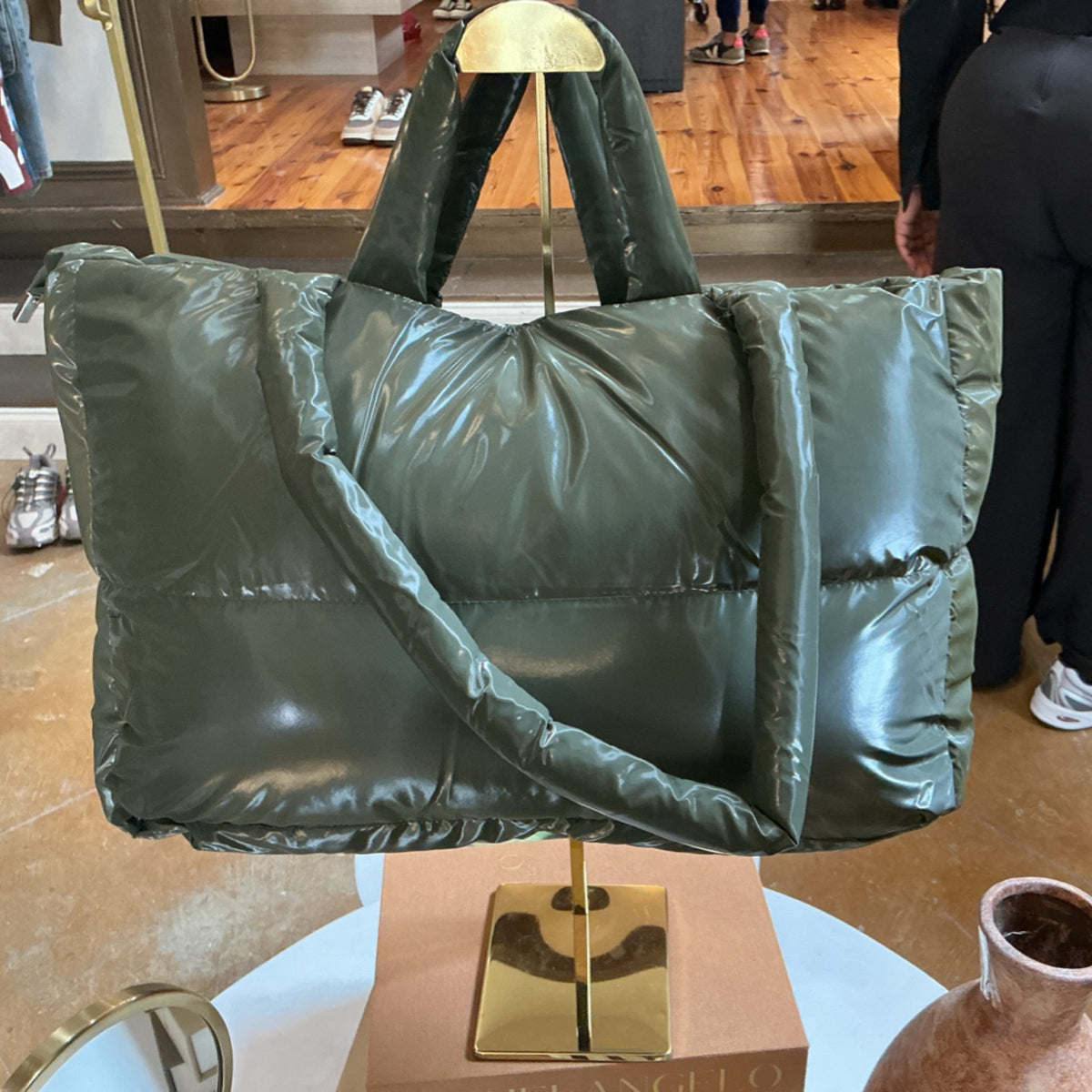Green Puff Tote Bag