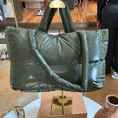 Green Puff Tote Bag