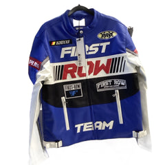 First Row Blue Race Car Driver Jacket