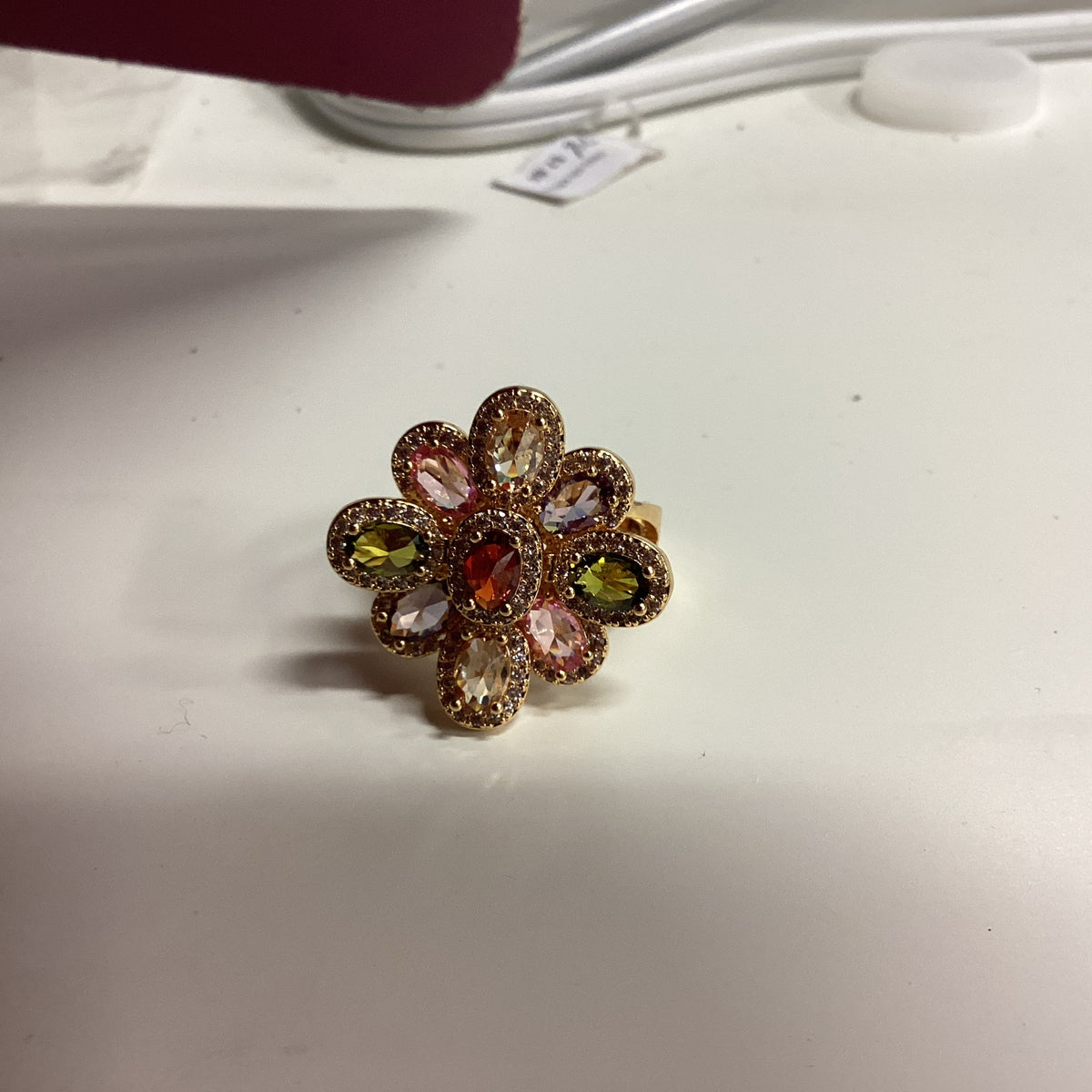 Rainbow Flower Ring