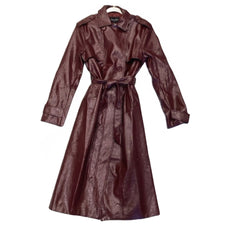 Emory Park Wine Leather Trench Coat