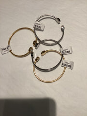 Bracelet Open cuff 4 silver/bron/gold