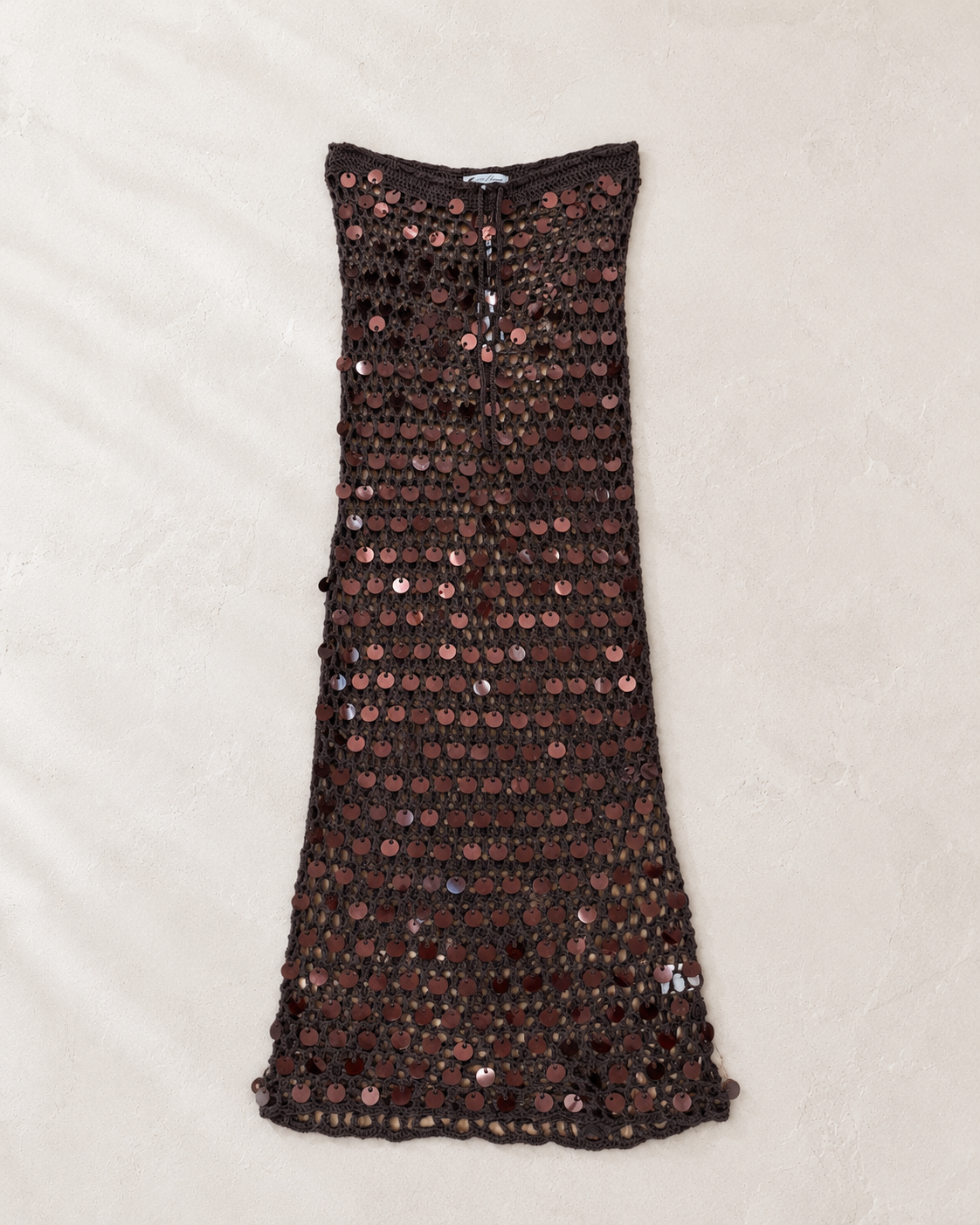 Mermaid Brown Sequin Crochet Skirt