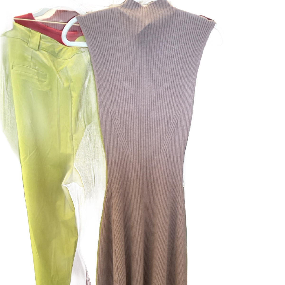 Timing Beige Mock Neck Fitted Dress