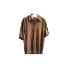 BEULAH LINEN BROWN/OLIVE TOP *