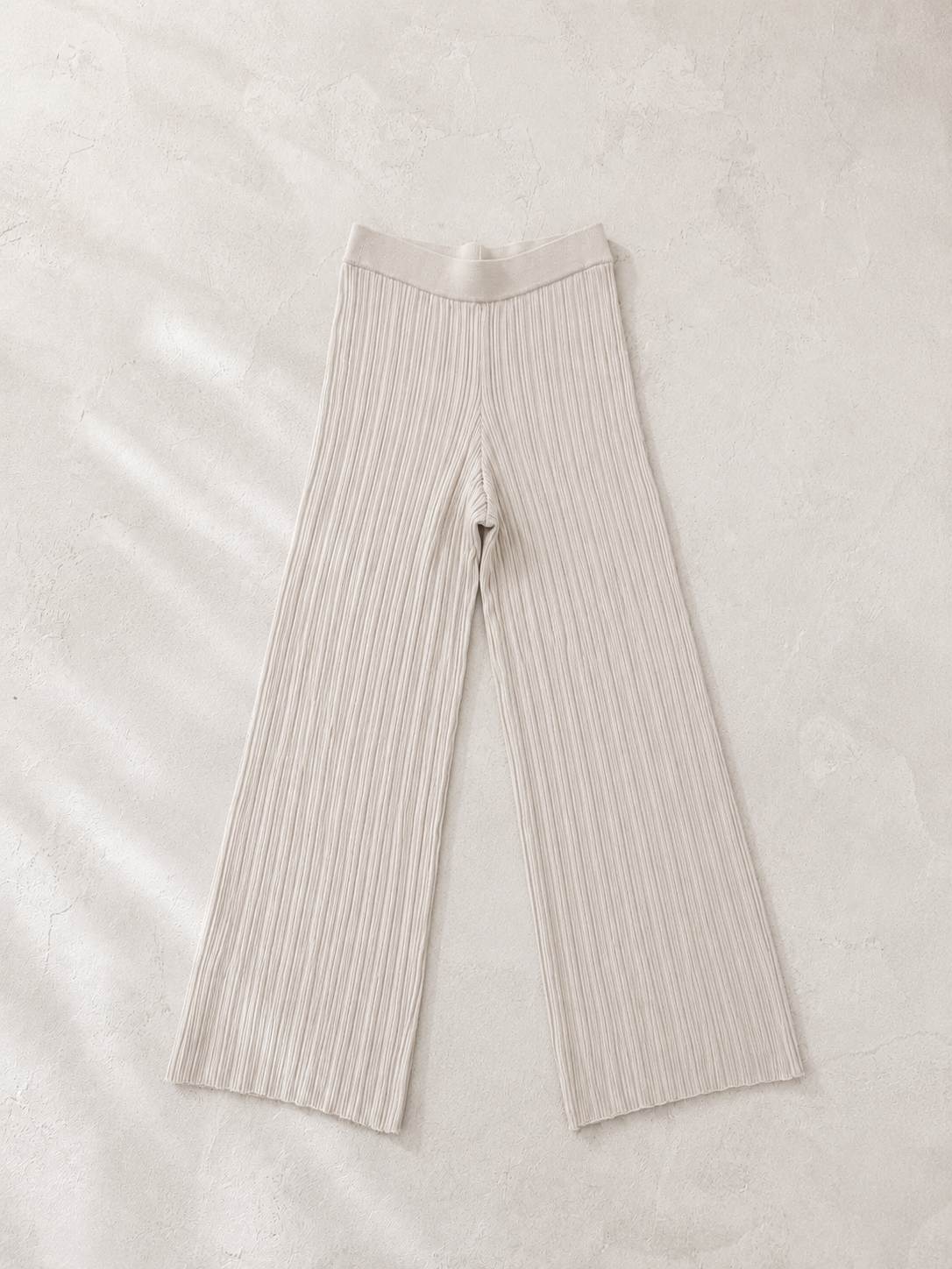 Blithe Gold Accent Rib-Knit Pants