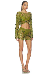 Mermaid Swim Green Sequin Skirt