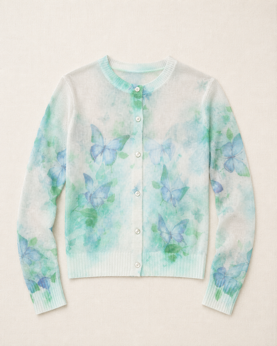 Beulah green/blue cardigan