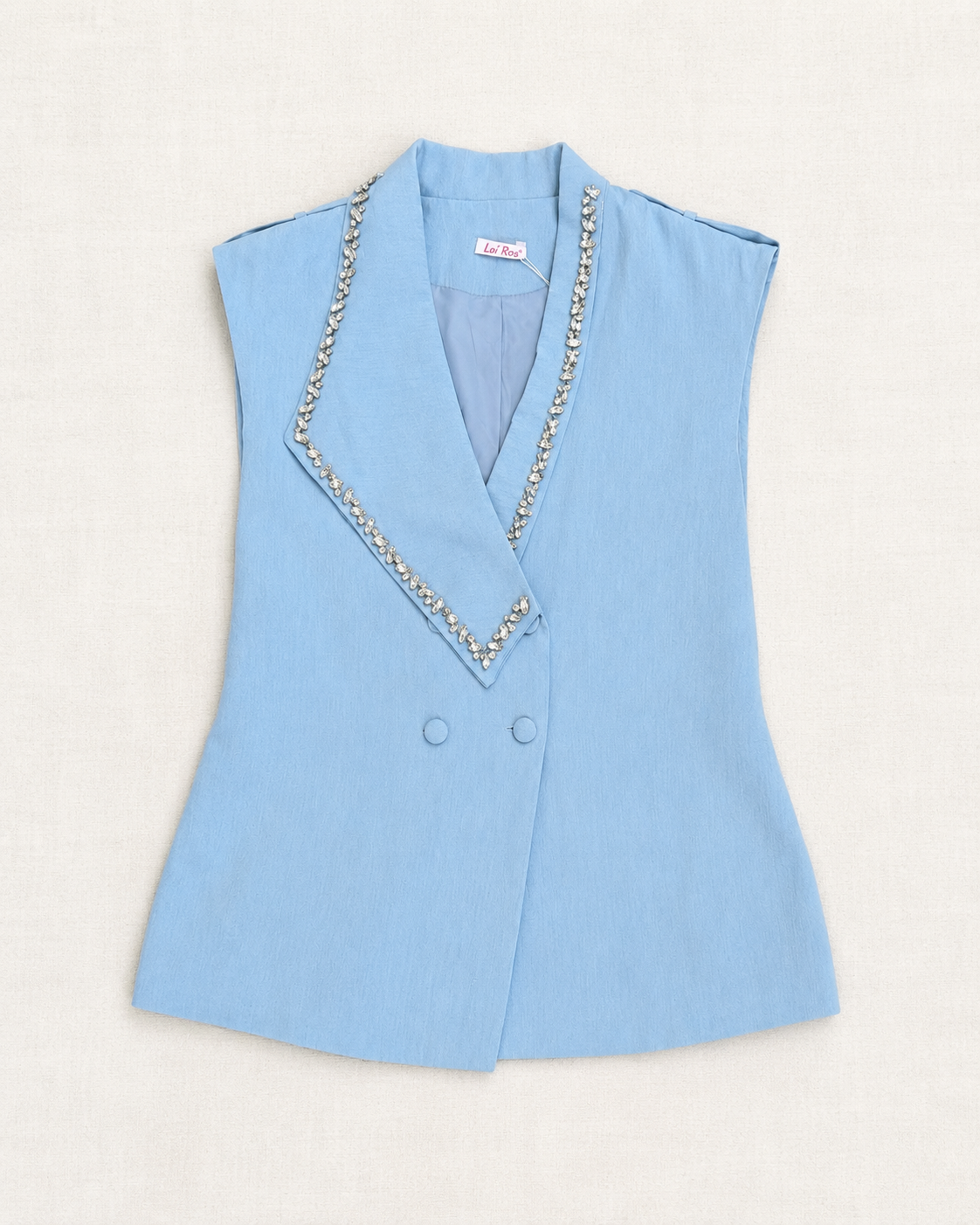 La'Ros Blue Bling Top