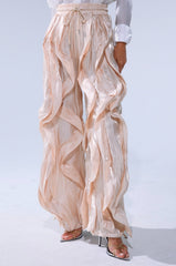 NUDE RUFFLE JOGGERS