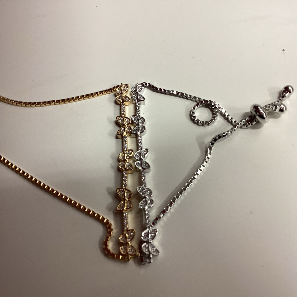 Diamond Butterfly Tension Bracelet