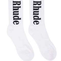 rhude socks black\white