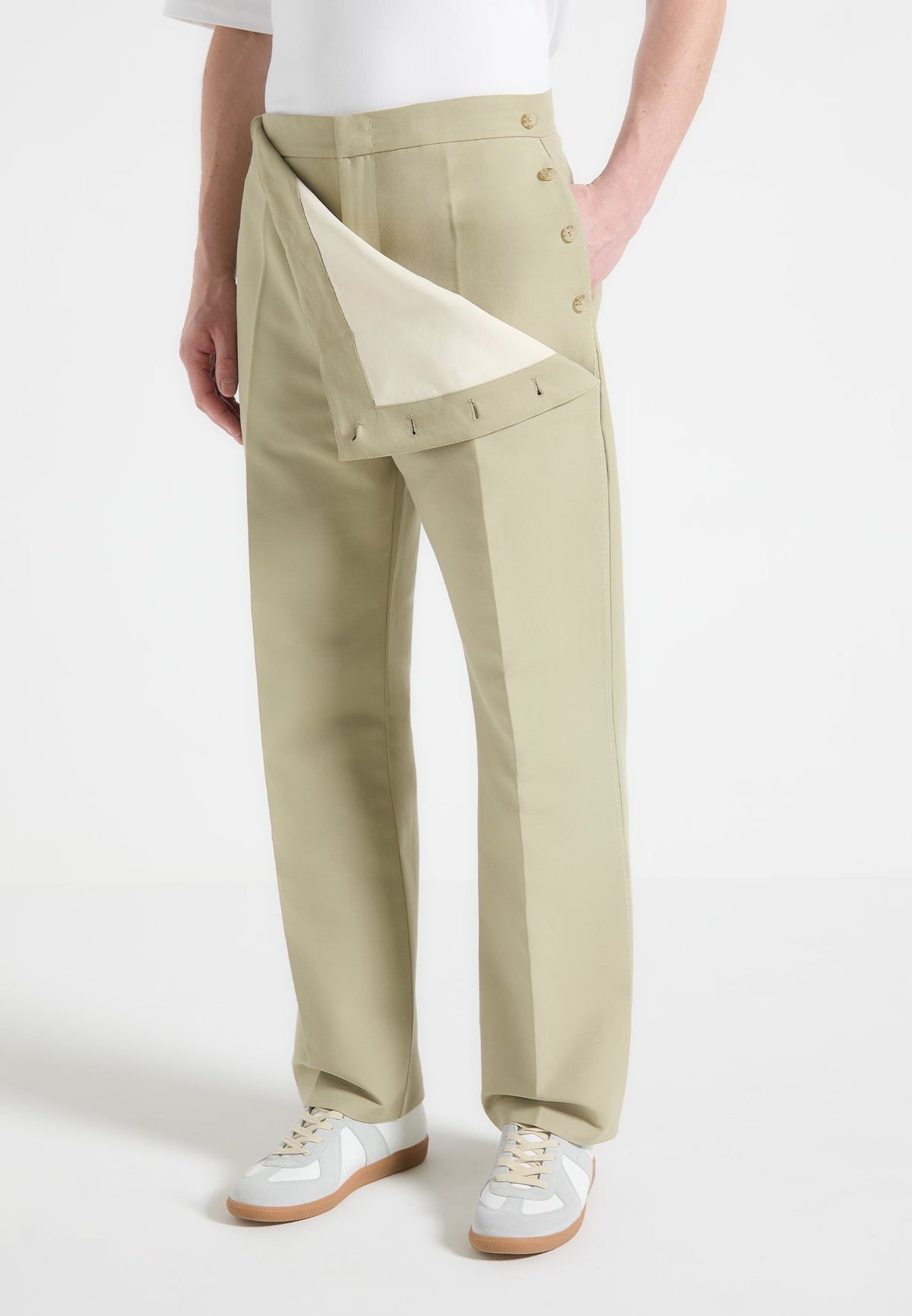 Maniere De Voir sage fold over trouser