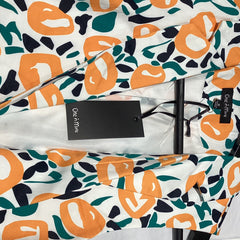 One & more green orange & white short sleeve vest