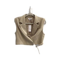 Edit By Nine Tan Cropped Vest