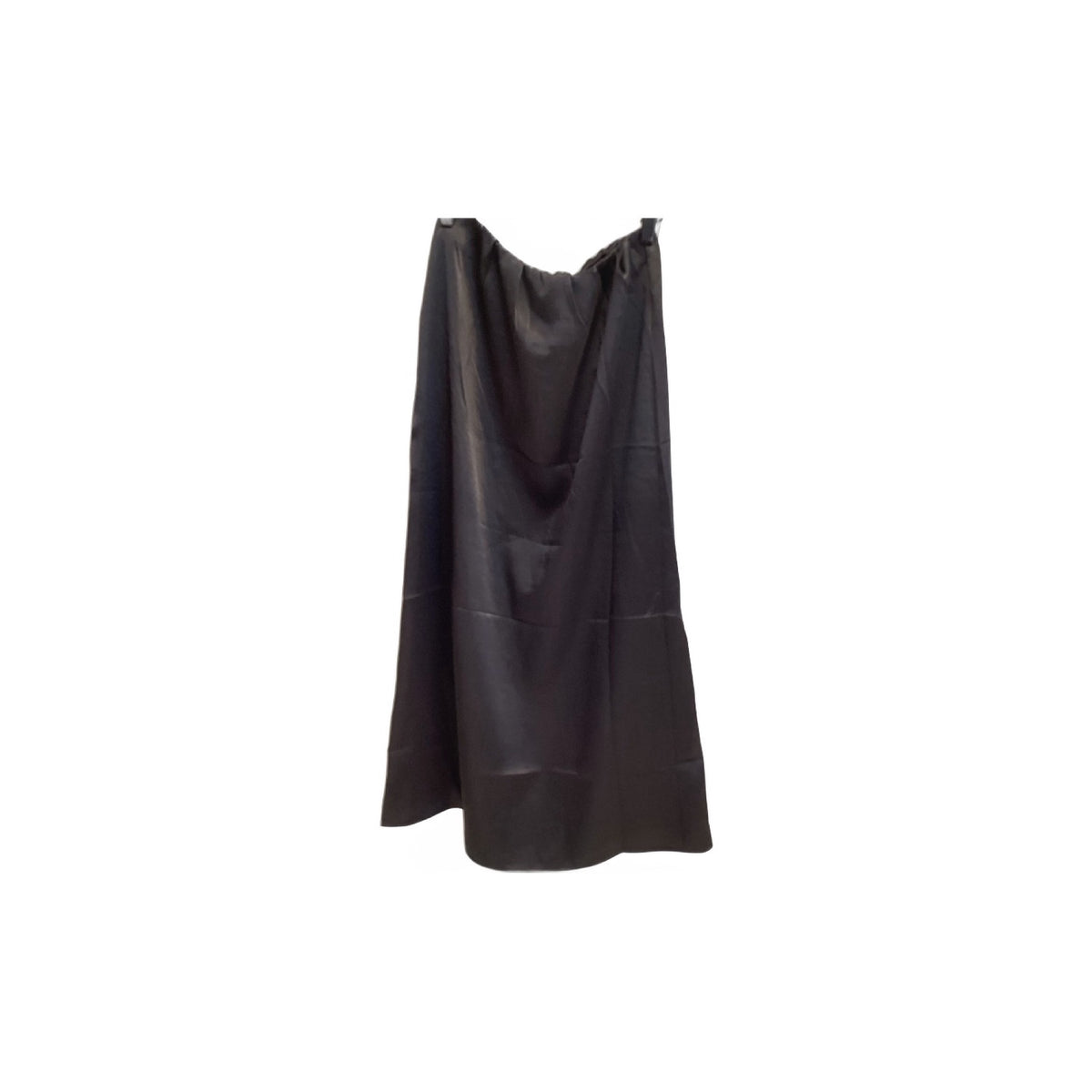 Love Tree Black Sateen Maxi Skirt