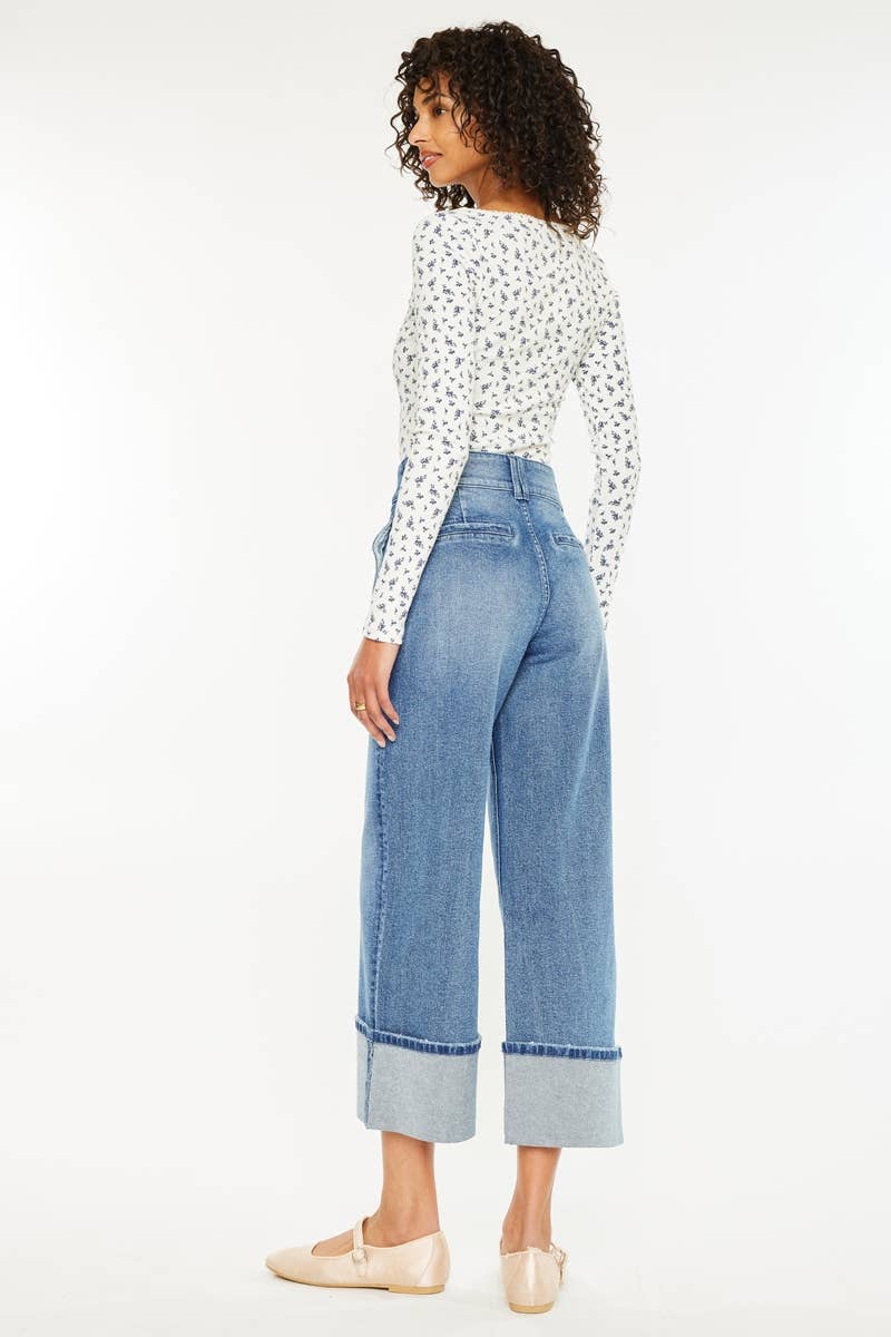 KANCAN 90’S JEANS CROPPED WIDE JEANS 7/27