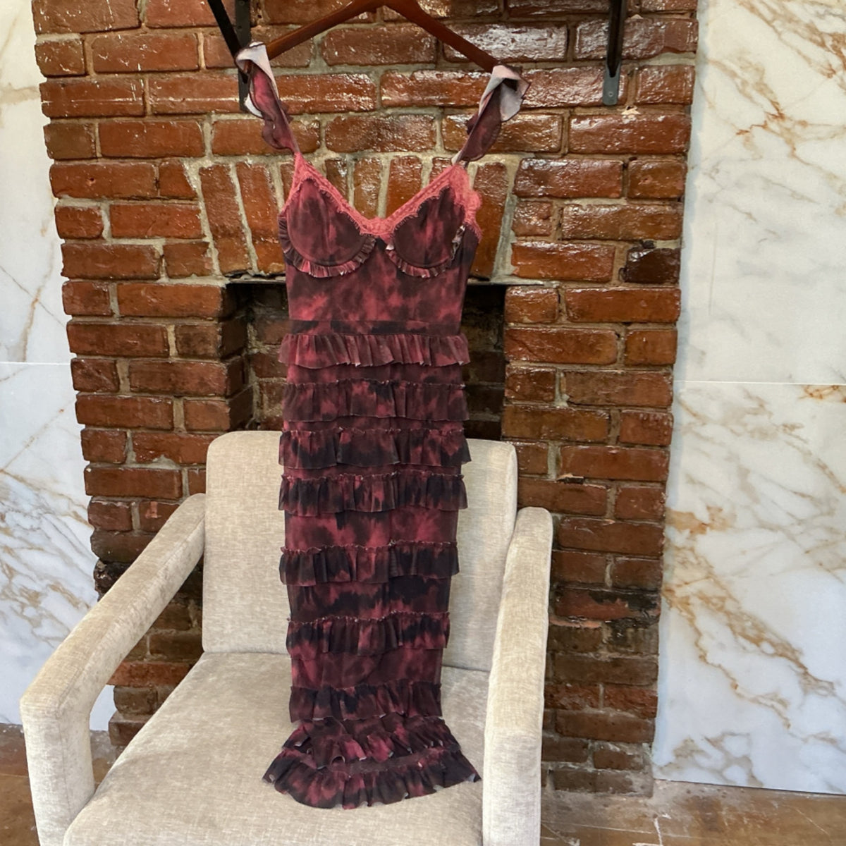 Vestis Burgundy Dress