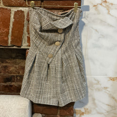Kaylee Kollection Tweed Strapless Romper