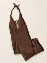 Mermaid Fashion Cinnamon Halter Dress