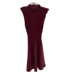 Timing Wine Ribbed Dress