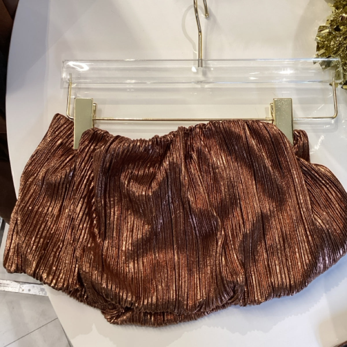 Love Poem Bronze Ribbed Tube Top