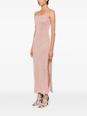 Marine Serre Pink Spaghetti Strap Dress