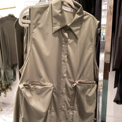 Upper Atmosphere Light Green Front Zipper Pocket Dress