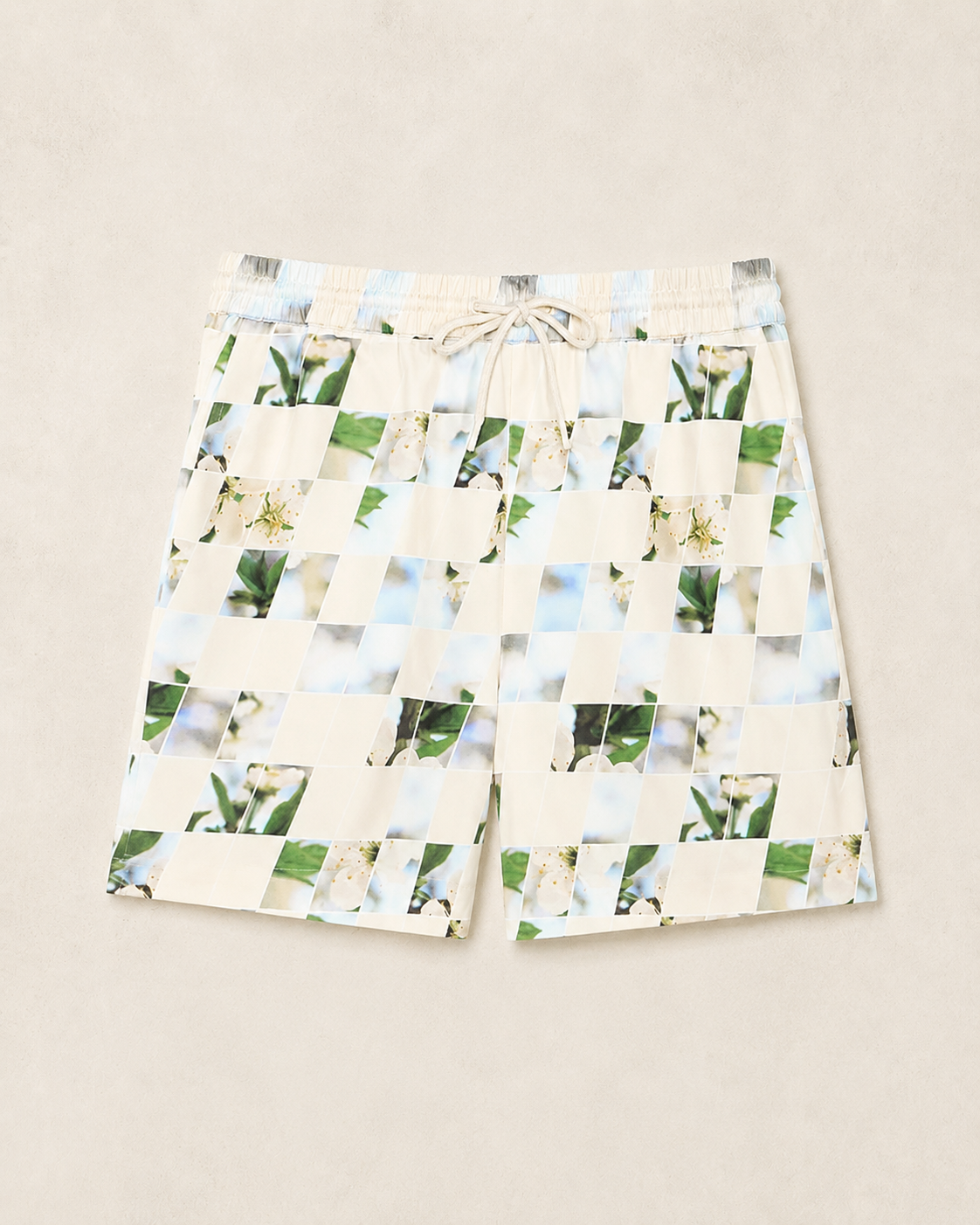 mode of one sunflower silk shorts