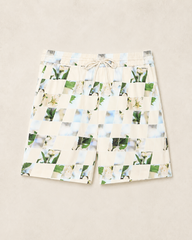mode of one sunflower silk shorts
