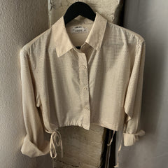 Upper Atmosphere Cream Rhinestone Top