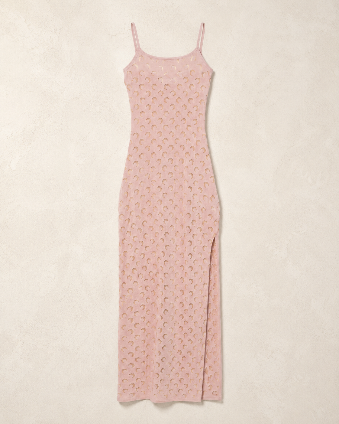 Marine Serre Pink Spaghetti Strap Dress