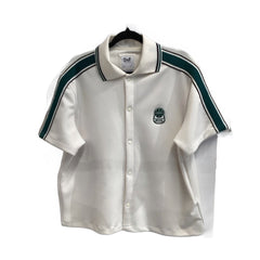 D&F White and Green Button Down