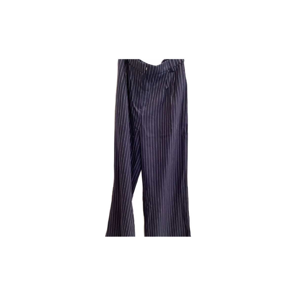 Miss8 Navy Wide Leg Pinstriped Pants