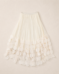 Beulah Style Cream Pettle Skirt